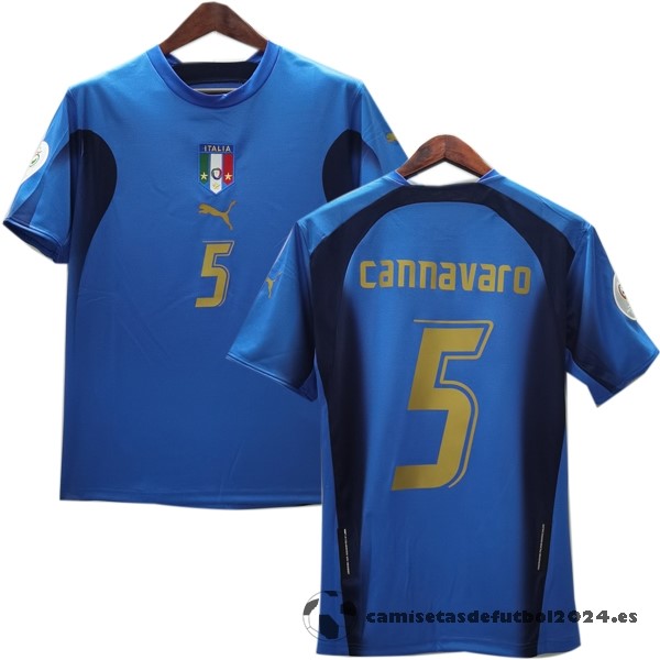 NO.5 Cannavaro Casa Camiseta Italy Retro 2006 Azul Venta Replicas