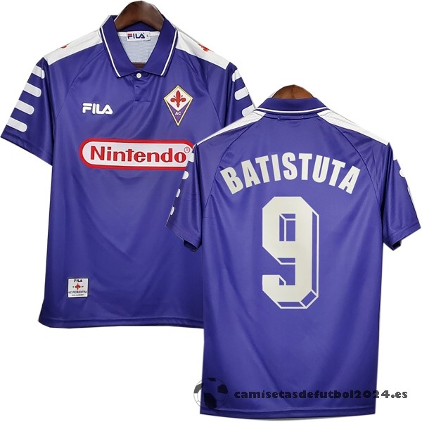 NO.9 Batistuta Casa Camiseta Fiorentina Retro 1998 1999 Purpura Venta Replicas