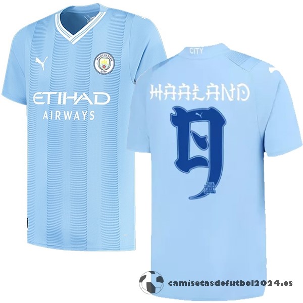 NO.9 Haaland Casa Camiseta Manchester City 2023 2024 Azul Venta Replicas