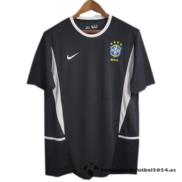 Portero Camiseta Brasil Retro 2002 Negro Venta Replicas