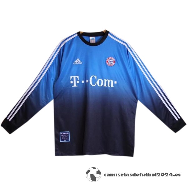 Portero Camiseta Manga Larga Bayern Múnich Retro 2002 2003 Azul Venta Replicas