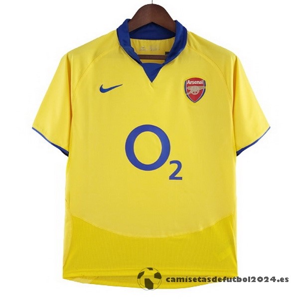 Segunda Camiseta Arsenal Retro 2003 2005 Amarillo Venta Replicas
