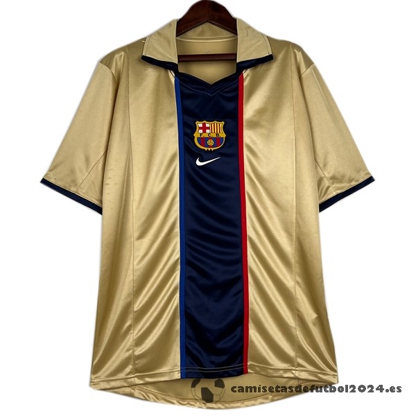 Segunda Camiseta Barcelona Retro 2001 2003 Amarillo Venta Replicas