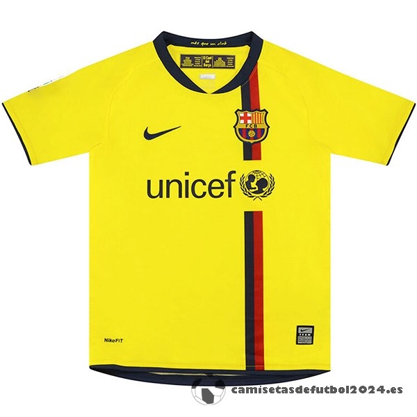 Segunda Camiseta Barcelona Retro 2008 2009 Amarillo Venta Replicas