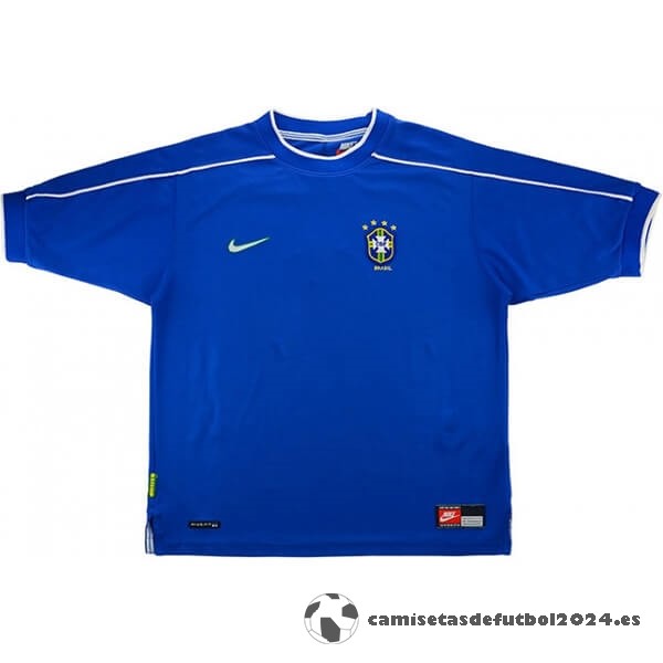 Segunda Camiseta Brasil Retro 1998 Azul Venta Replicas
