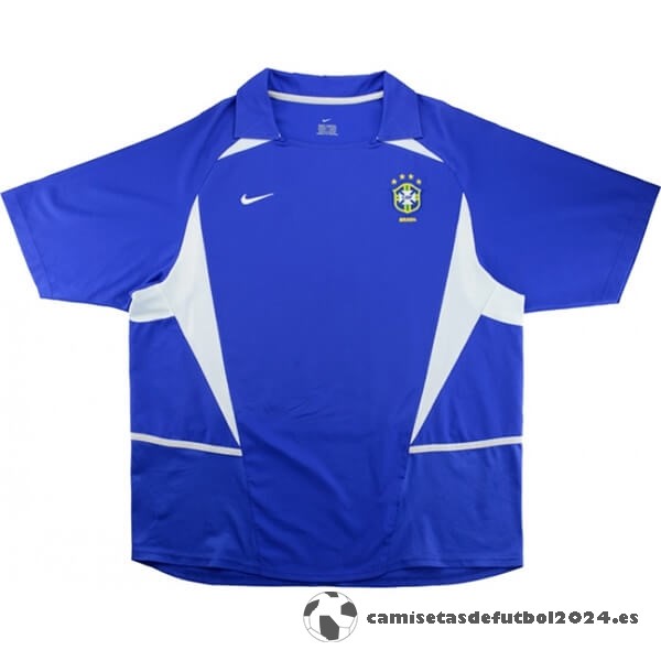 Segunda Camiseta Brasil Retro 2002 Azul Venta Replicas