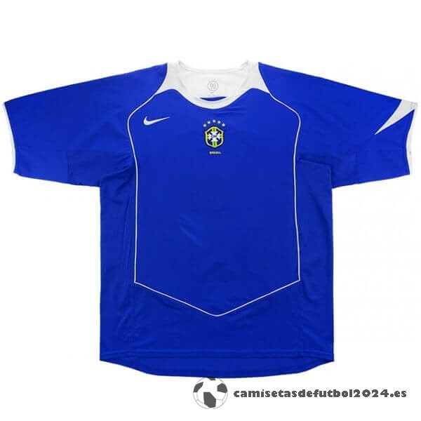 Segunda Camiseta Brasil Retro 2004 Azul Venta Replicas