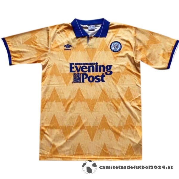 Segunda Camiseta Leeds United Retro 1991 1992 Amarillo Venta Replicas