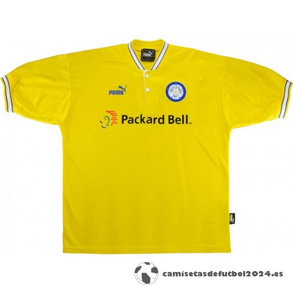 Segunda Camiseta Leeds United Retro 1997 1998 Amarillo Venta Replicas