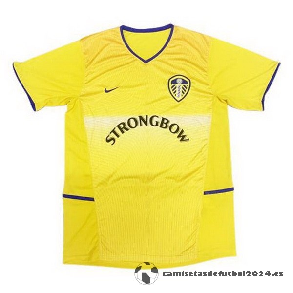 Segunda Camiseta Leeds United Retro 2002 2003 Amarillo Venta Replicas