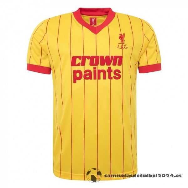 Segunda Camiseta Liverpool Retro 1982 1983 Amarillo Venta Replicas