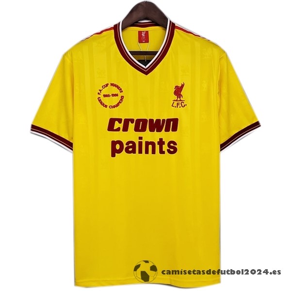 Segunda Camiseta Liverpool Retro 1985 Amarillo Venta Replicas