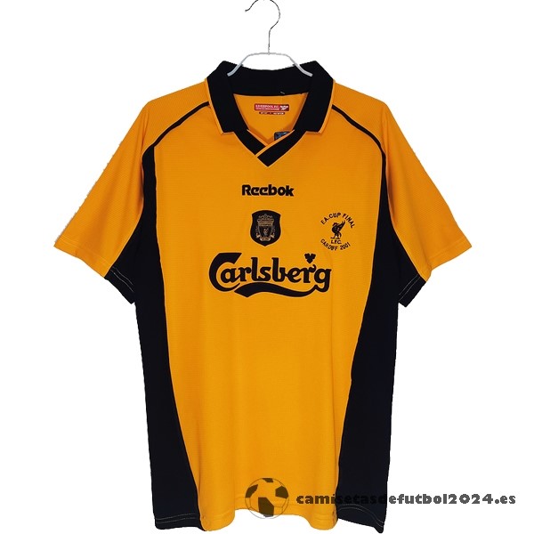 Segunda Camiseta Liverpool Retro 2000 2001 Amarillo Venta Replicas