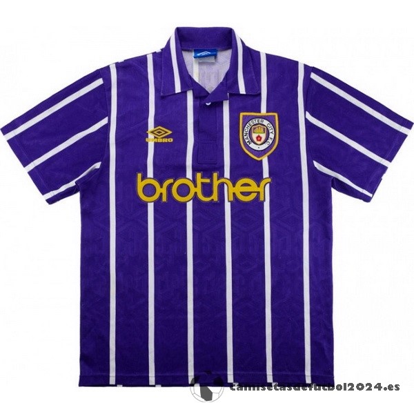 Segunda Camiseta Manchester City Retro 1993 1994 Purpura Venta Replicas