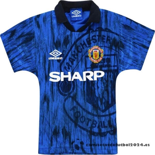 Segunda Camiseta Manchester United Retro 1992 1993 Azul Marino Venta Replicas