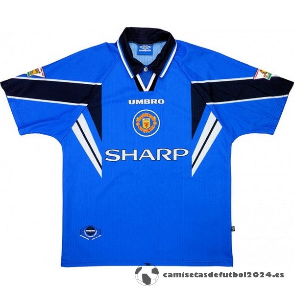 Segunda Camiseta Manchester United Retro 1997 1998 Azul Venta Replicas
