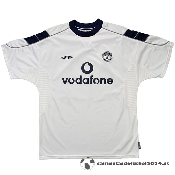 Segunda Camiseta Manchester United Retro 2000 2001 Blanco Venta Replicas