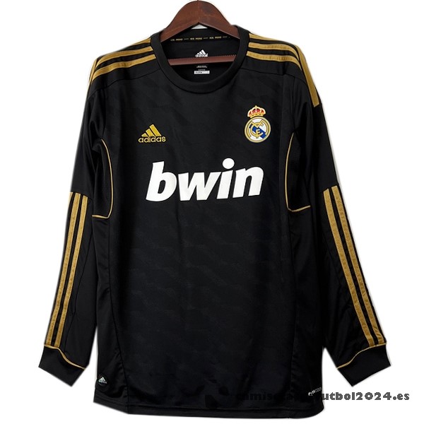 Segunda Camiseta Manga Larga Real Madrid Retro 2011 2012 Negro Venta Replicas
