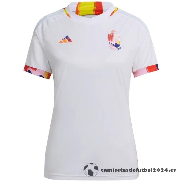 Segunda Camiseta Mujer Bélgica 2022 Blanco Venta Replicas