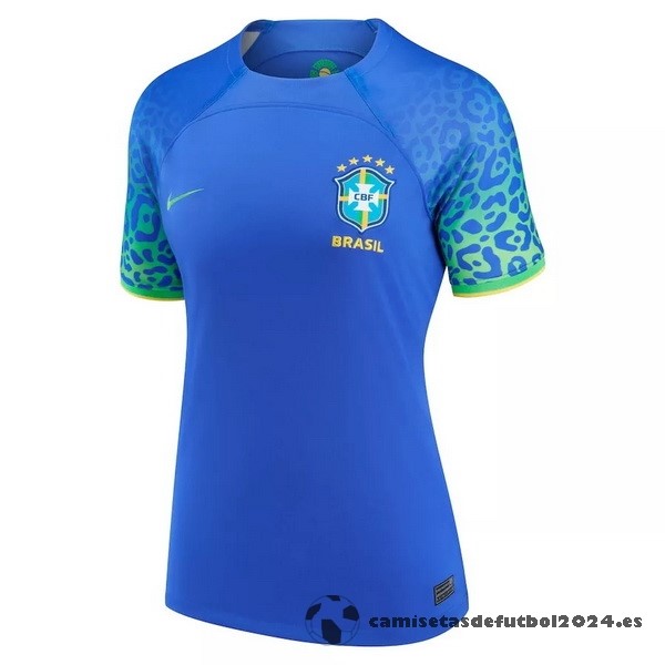 Segunda Camiseta Mujer Brasil 2022 Azul Venta Replicas