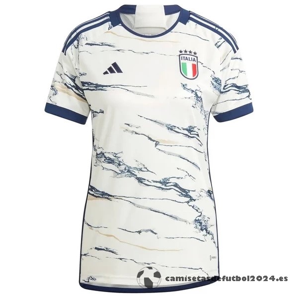 Segunda Camiseta Mujer Italia 2023 Blanco Venta Replicas