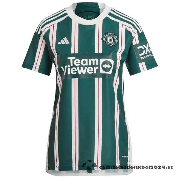 Segunda Camiseta Mujer Manchester United 2023 2024 Verde Venta Replicas