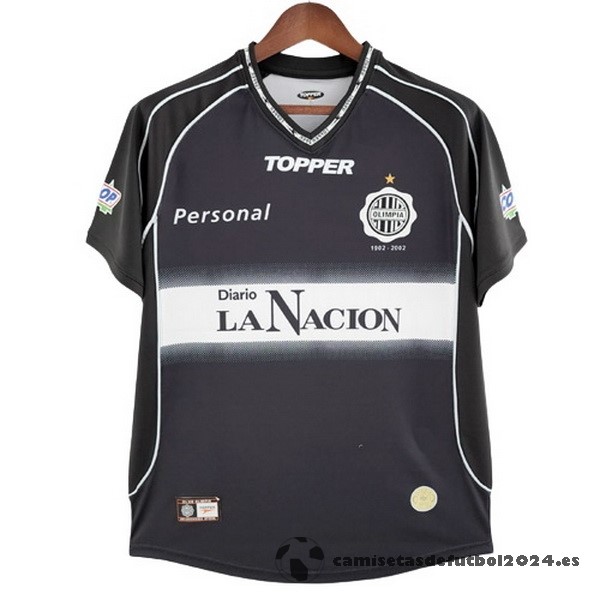 Segunda Camiseta Olimpia Retro 2002 Negro Venta Replicas