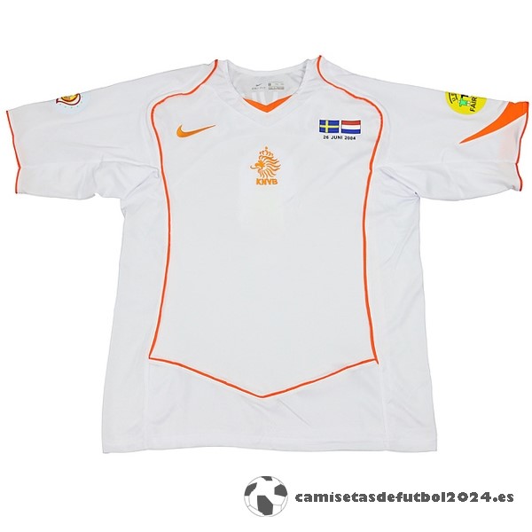 Segunda Camiseta Países Bajos Retro 2004 Blanco Venta Replicas