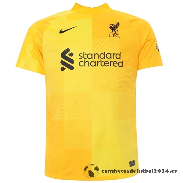 Segunda Camiseta Portero Liverpool 2021 2022 Amarillo Venta Replicas
