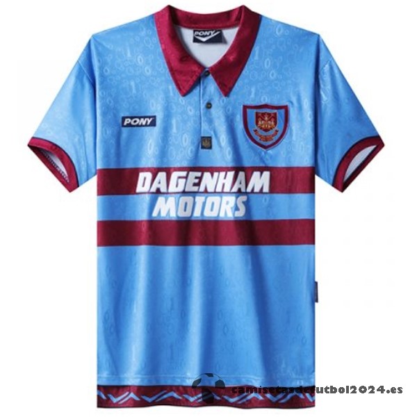 Segunda Camiseta West Ham United Retro 1995 1997 Azul Venta Replicas