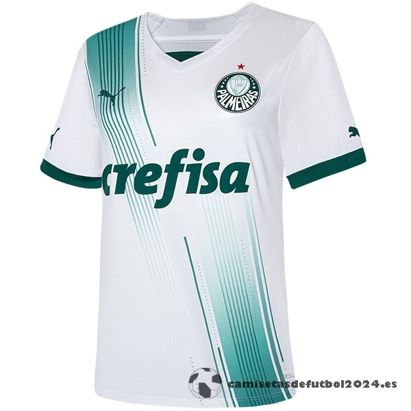 Segunda Mujer Camiseta Palmeiras 2023 2024 Blanco Venta Replicas
