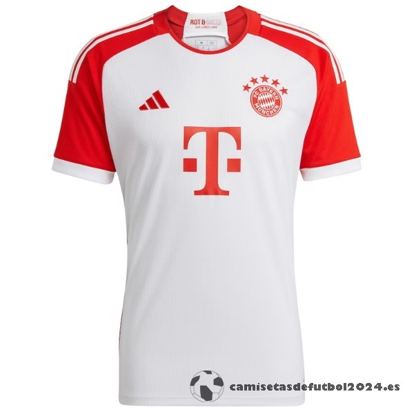 Tailandia Casa Camiseta Bayern Múnich 2023 2024 Blanco Rojo Venta Replicas