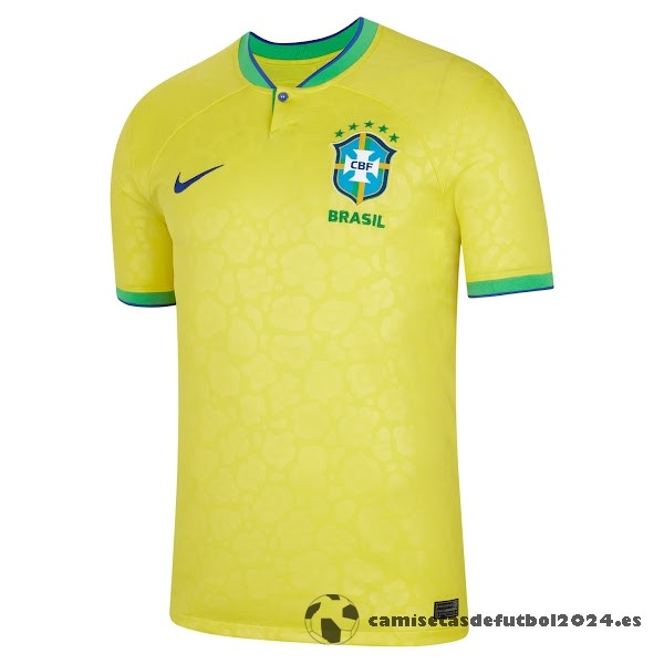 Tailandia Casa Camiseta Brasil 2022 Amarillo Venta Replicas