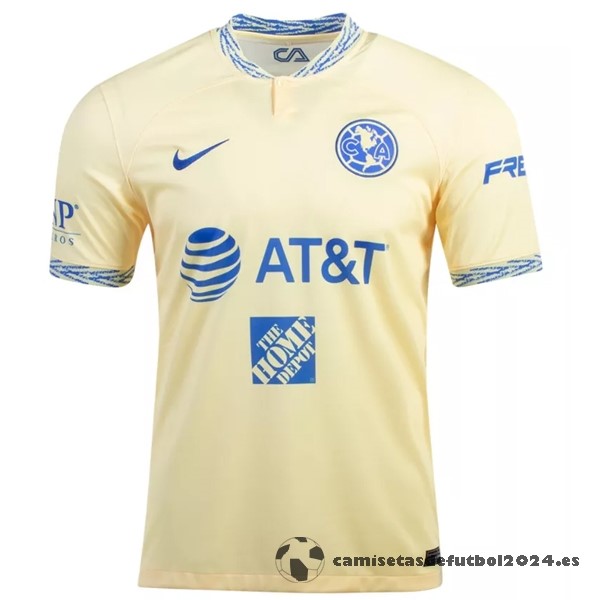 Tailandia Casa Camiseta Club América 2022 2023 Amarillo Venta Replicas