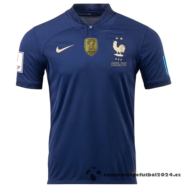 Tailandia Casa Camiseta Francia Finales 2022 Azul Marino Venta Replicas