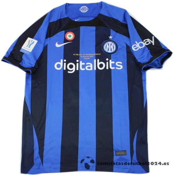 Tailandia Casa Finales Camiseta Inter Milán 2022 2023 Azul Venta Replicas