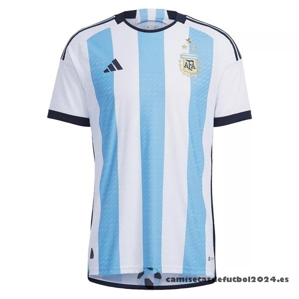 Tailandia Casa Jugadores Camiseta Argentina 3 Stars 2022 Azul Blanco Venta Replicas