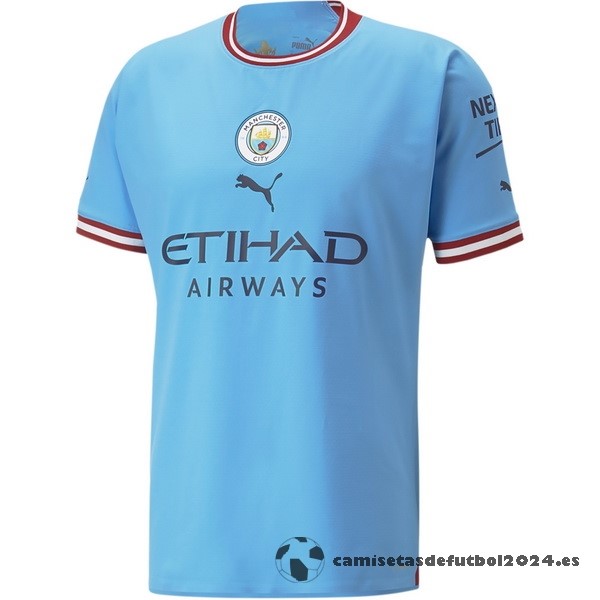 Tailandia Casa Jugadores Camiseta Manchester City 2022 2023 Azul Venta Replicas