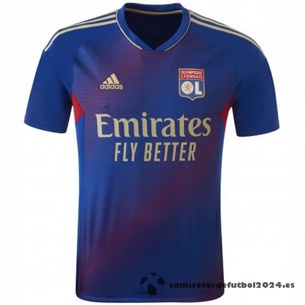 Tailandia Cuarta Camiseta Lyon 2022 2023 Azul Venta Replicas