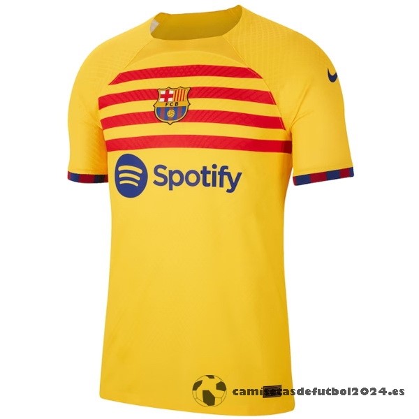 Tailandia Cuarta Jugadores Camiseta Barcelona 2022 2023 Amarillo Venta Replicas
