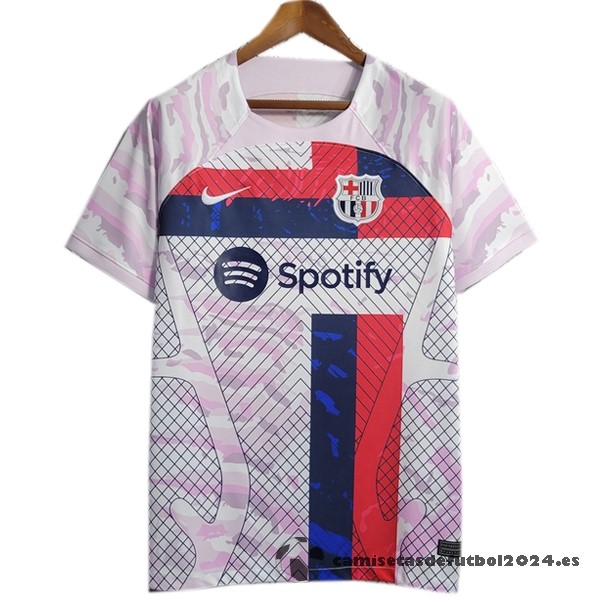 Tailandia Especial Camiseta Barcelona 2023 2024 Blanco Rojo Venta Replicas