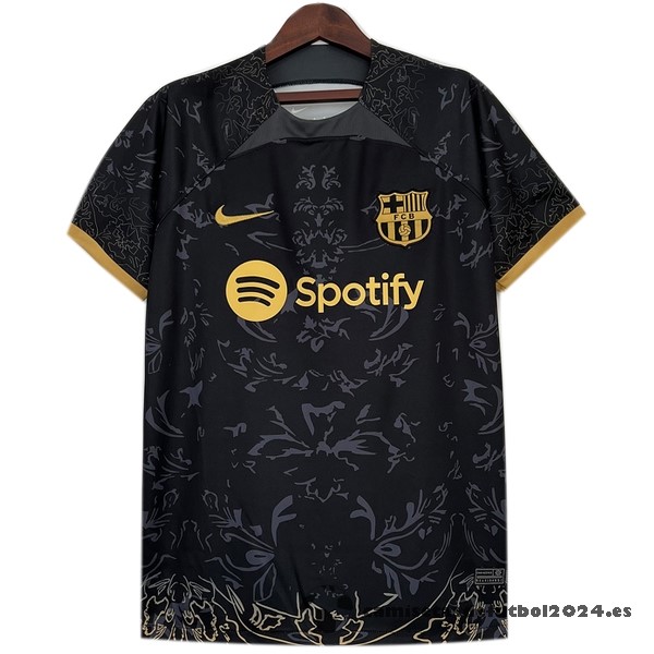 Tailandia Especial Camiseta Barcelona 2023 2024 Negro Amarillo Venta Replicas