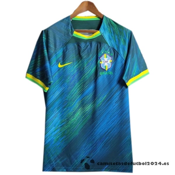 Tailandia Especial Camiseta Brasil 2022 Azul Verde Venta Replicas