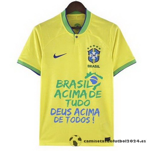 Tailandia Especial Camiseta Brasil 2022 II Amarillo Venta Replicas