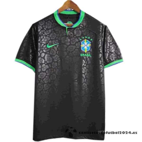 Tailandia Especial Camiseta Brasil 2022 Negro Verde Venta Replicas