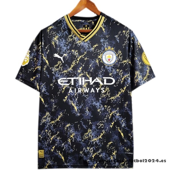 Tailandia Especial Camiseta Manchester City 2023 2024 Negro Amarillo Venta Replicas