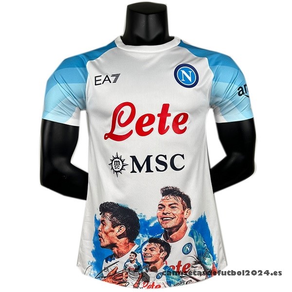 Tailandia Especial Jugadores Camiseta Napoli 2023 2024 Blanco III Azul Venta Replicas