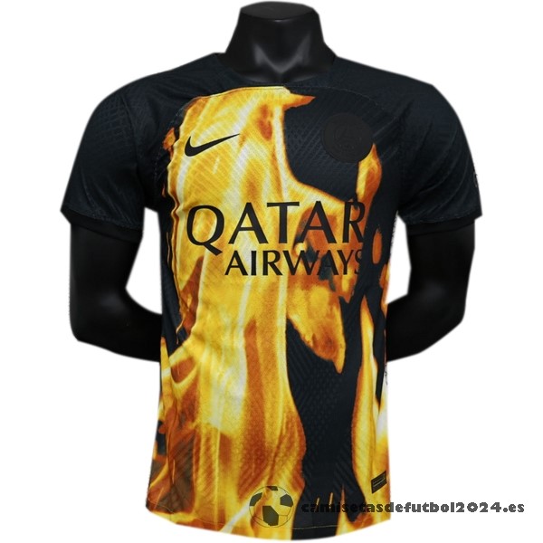 Tailandia Especial Jugadores Camiseta Paris Saint Germain 2023 2024 Negro Amarillo Venta Replicas