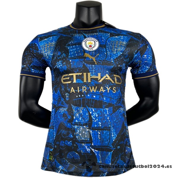 Tailandia Jugadores Especial Camiseta Manchester City 2023 2024 Azul Marino Venta Replicas