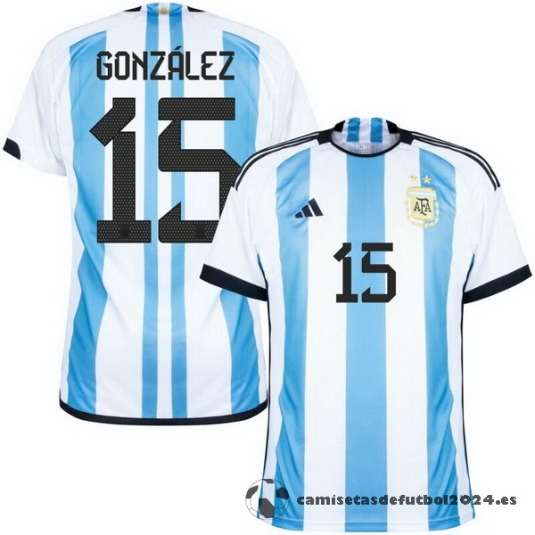 Tailandia NO.15 González Casa Camiseta Argentina 2022 Azul Venta Replicas